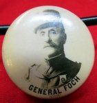  French WWI Patriotic Badge, General Foch
