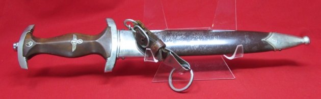  German WWII M1933 SA Enlisted Dagger & Hanger, Eickhorn Transistion, Dbl Marked — image 2