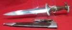  German WWII M1933 SA Enlisted Dagger & Hanger, Eickhorn Transistion, Dbl Marked