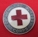  Canadian WWII Era Red Cross Corps Enameled Badge