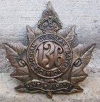  Canada WWI 136th Bn Cap Badge, Reynolds Porthope Marked
