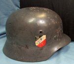  German WWII, M1935, Double Decal Luftwaffe Helmet, Q64