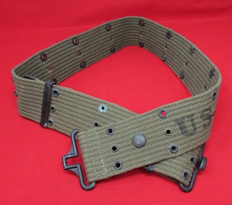 US WWII M1936 Pistol Belt, Dark OD Canvas, Unissued — image 2