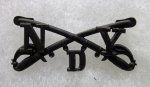 US Ca 1907 New York Cavalry Service Coat Collar Insignia, Troop D