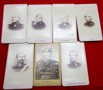 German Franco Prussian War Era CDV Lot, Seven Images, Wm Shew Publishing San Francisco