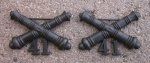 US Ca 1901 Artillery Enlisted Collar Insignia, 41st, Pair