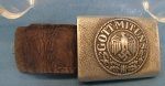  German WWII Army EM Pebbled Aluminum Buckle, 1937