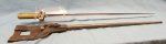  French WWI 1886-16 Lebel Bayonet & Frog, Shrapnel Damaged Scabbard