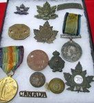  Canadian-USA WWI Medal & Insignia, American Legion, Canadian Railway Troops,