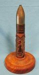  French WWI 37mm Projectile & Casing, Trench Art lamp