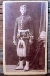 British, 1882 Egypt Campaign CDV, Black Watch Soldier, Cairo Photographer