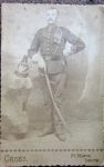 US Indian War Era Cabinet Card, Identified Cavalryman, Fort Meade Dakota Territory