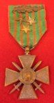  French WWI Croix de Guerre Bravery Medal, 1914/1918