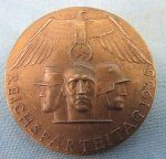  German WWII Reichsparteitag Tinnie 1935, Bronze Color