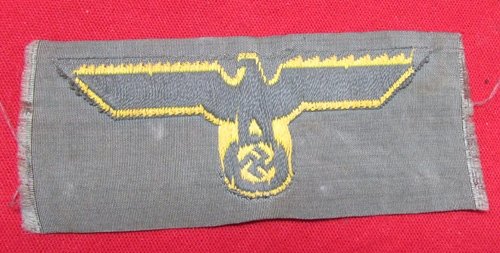 German WWII Cloth Kriegsmarine Coastal Artillery Cap Eagle