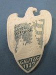  German WWII 1937 Bavarian Ostmark Gautag Tinnie, Ceramic