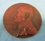  French WWI Marechal Foch Bronze Table Medal 1918