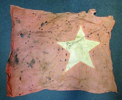  Vietnam War, Tattered NVA Flag — image 3