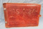  US Post WWII US Navy Scrapbook, Leather Cover, Chinese Dragons