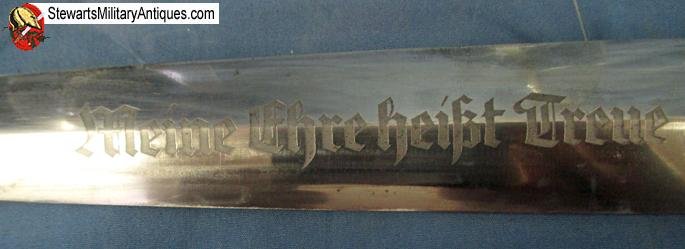  German WWII M1933 SS EM Dagger, Transitional,  Eickhorn Mfg — image 4