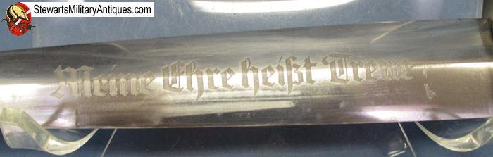  German WWII M1933 SS EM Dagger, Transitional,  Eickhorn Mfg — image 5