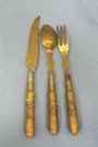  WWI Brass Trench Art Knife-Fork-Spoon