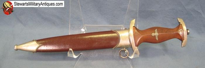  German WWII M1933 SA Enlisted Dagger & Hanger, RZM M7/33 Holler — image 2