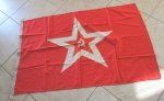 Soviet Cold War Navy Jack, 1990, Wool Bunting, 35 x 55 Inches