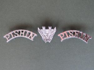 Pakistan Frontier Corps 'PISHIN SCOUTS' Cap Badge and Shoulder Titles