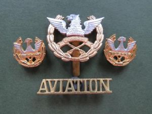 Pakistan Army Post 1947 'Army Aviation' Cap & Collar Badges and Shoulder Title