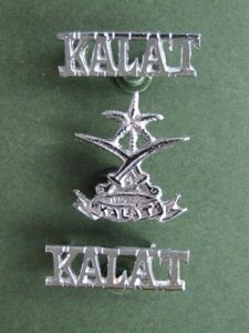 Pakistan Frontier Corps 'KALAT SCOUTS' Cap Badge and Shoulder Titles