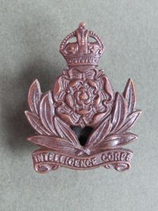 British Army Pre 1953 The Intelligence Corps Officers Service Dress Collar Badge