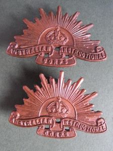 Australia 1921-1955 'Australian Instructional Corps' Collar Badges