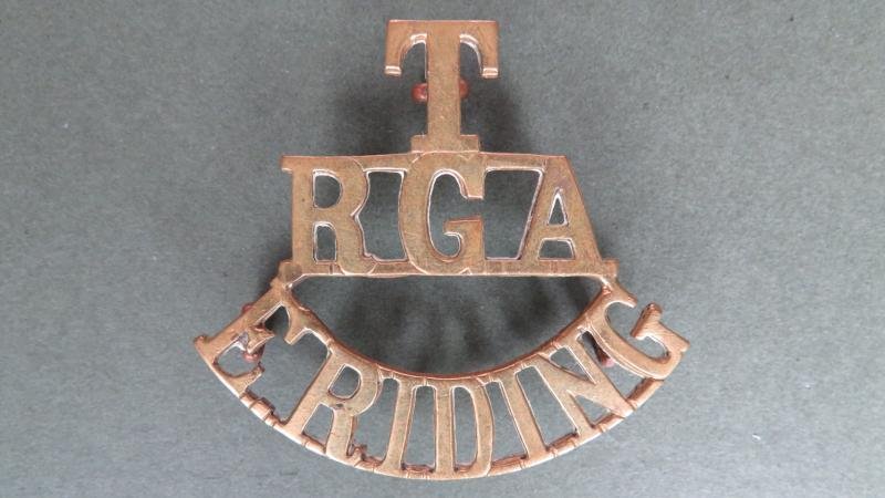 British Army Royal Garrison Artillery 'E.RIDING' (East Riding) Territorial Shoulder Title