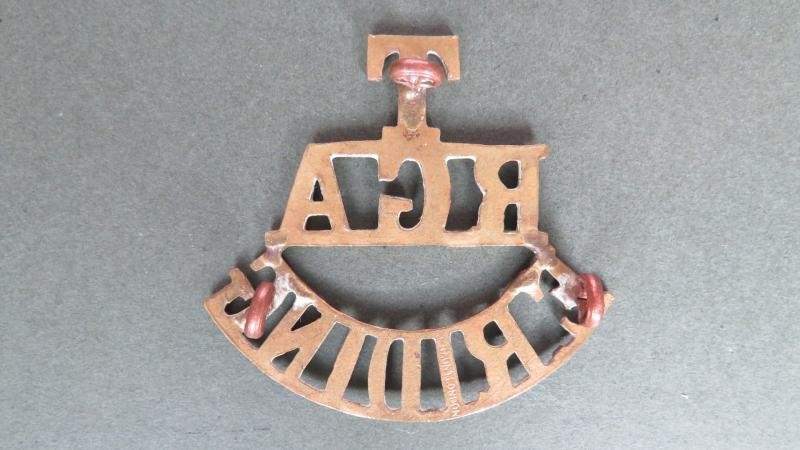 British Army Royal Garrison Artillery 'E.RIDING' (East Riding) Territorial Shoulder Title
