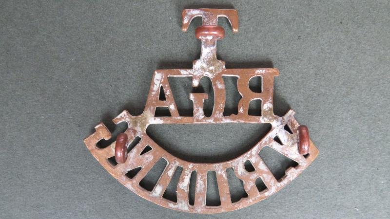 British Army Royal Garrison Artillery 'W.RIDING' (West Riding) Territorial Shoulder Title