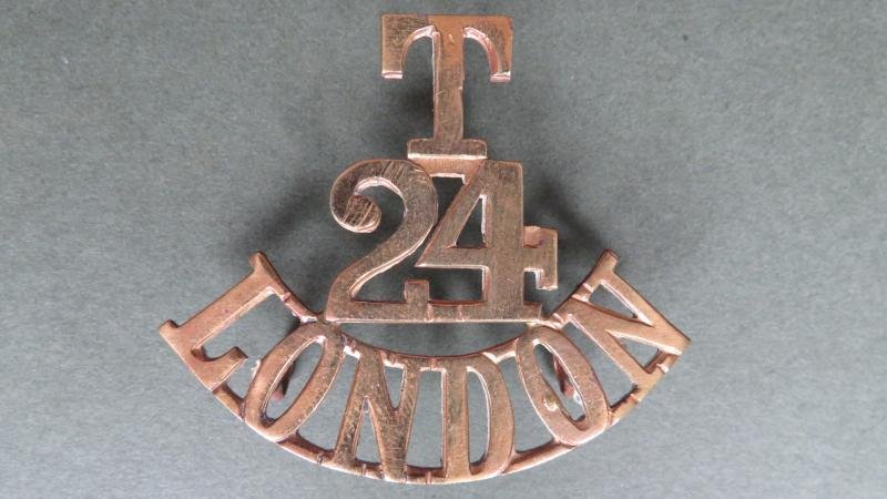 British Army 24th 'LONDON' (County of London ) Territorial Battalion (The Queen's) Shoulder Title