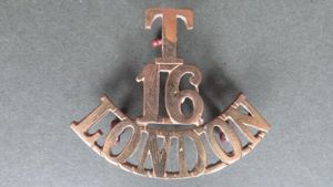 British Army 16th 'LONDON' (County of London ) Territorial Battalion (Queen's Westminster Rifles) Shoulder Title