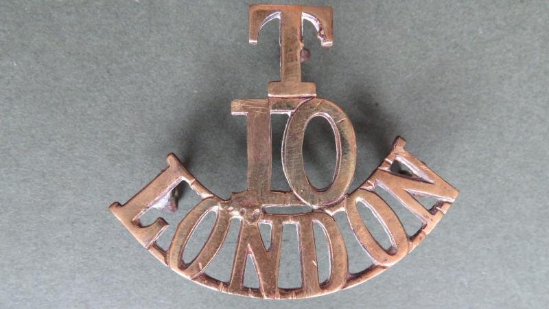 British Army 10th 'LONDON' (Hackney) Battalion Territorial Shoulder Title