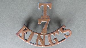 British Army The 7th The King's Regiment (Liverpool) Territorial Battalion Shoulder Title