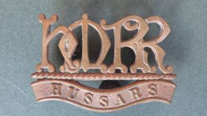 British Army Boar War Period 'Her Majesty's Reserve Regiment of Hussars' Shoulder Title