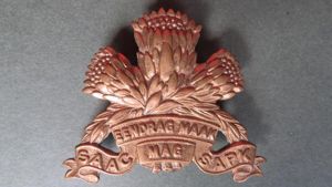 South Africa Army Post 1963 Armoured Corps Cap Badge