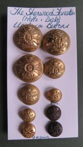 British Army Pre and Post 1953 Sherwood Foresters (Nottinghamshire and Derbyshire Regiment) Uniform Buttons