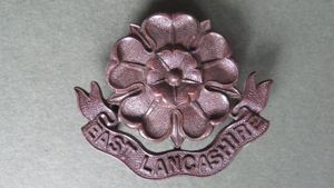 British Army The East Lancashire Regiment Officers Service Dress Collar Badge