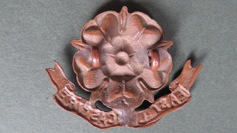 British Army The East Lancashire Regiment Officers Service Dress Collar Badge