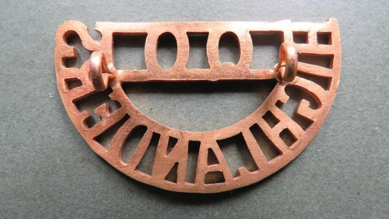 British Army Queen's Own Highlanders (Seaforth & Cameron) Officers Shoulder Title