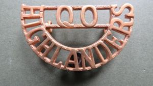 British Army Queen's Own Highlanders (Seaforth & Cameron) Officers Shoulder Title