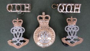 British Army The Queen's Own Hussars Cap & Collar Badges & Shoulder Titles
