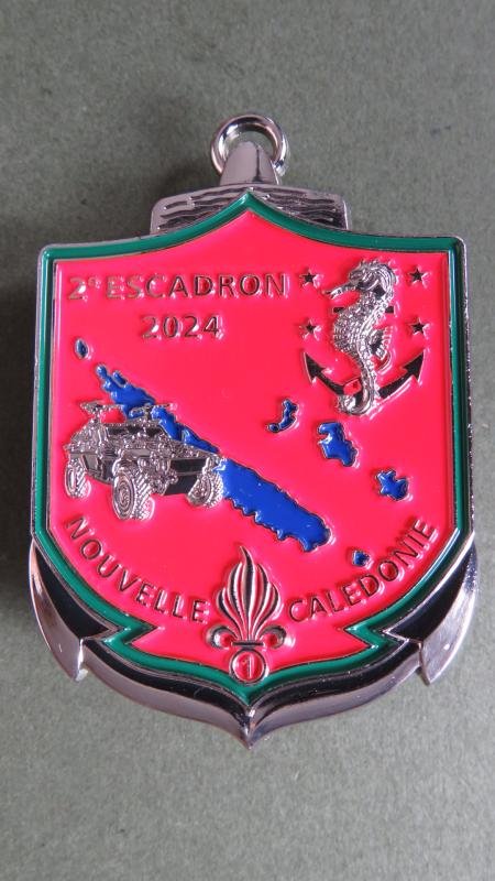 France Foreign Legion 1° Régiment Etranger de Cavalerie, 2 Escuadron, 'Nouvelle Caledonie' 2024 Deployment Pocket Crest