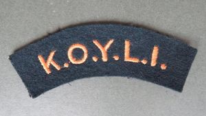 British Army Post WW2 King's Own Yorkshire Light Infantry Shoulder Title